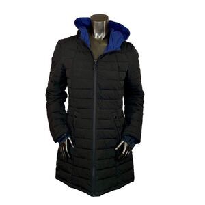 Halitech Lightweight Hooded Stretch Puffer Coat Womens Size Medium with Pockets